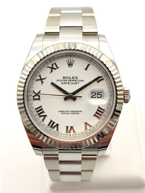 rolex white face roman numerals|rolex datejust 41mm roman numeral.